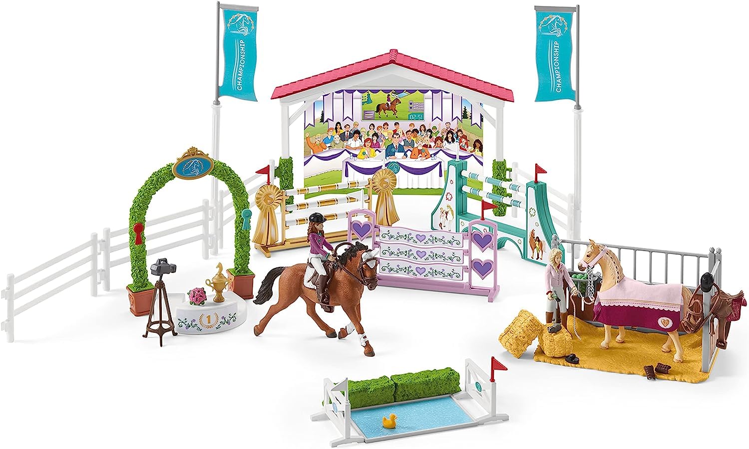 Schleich Horse Club horse box ready to transport stories across pretend stables.