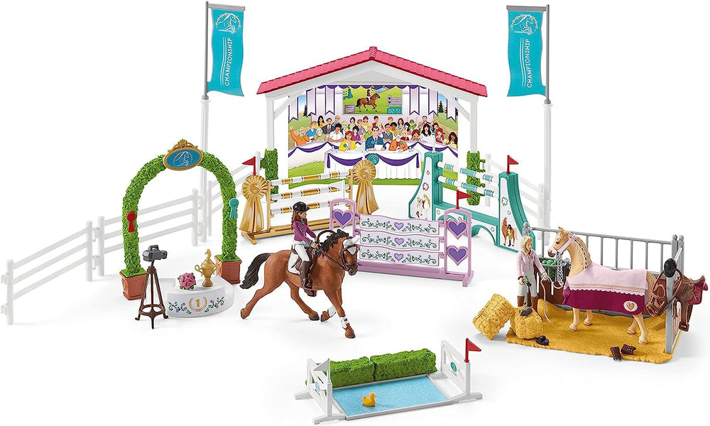 Schleich Horse Club horse box ready to transport stories across pretend stables.