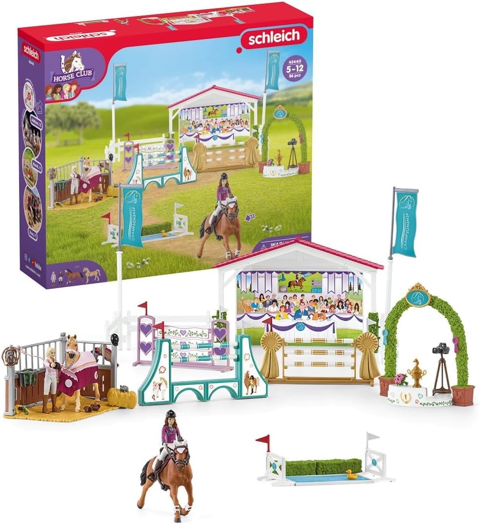 Schleich Horse Club tournament stand for imaginative play and award-worthy toy display.