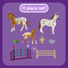 Schleich Horse Club Tournament training flag and trophies for competitive pretend play.
