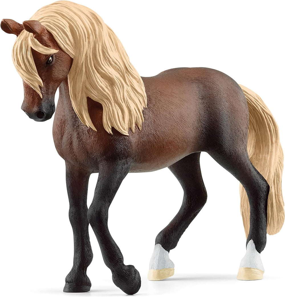 Schleich Paso Peruano stallion figurine viewed head-on, encourages imaginative play