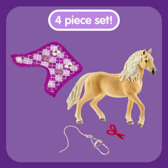 Schleich Lakeside village scene provides context for adventures with the Andalusian horse.