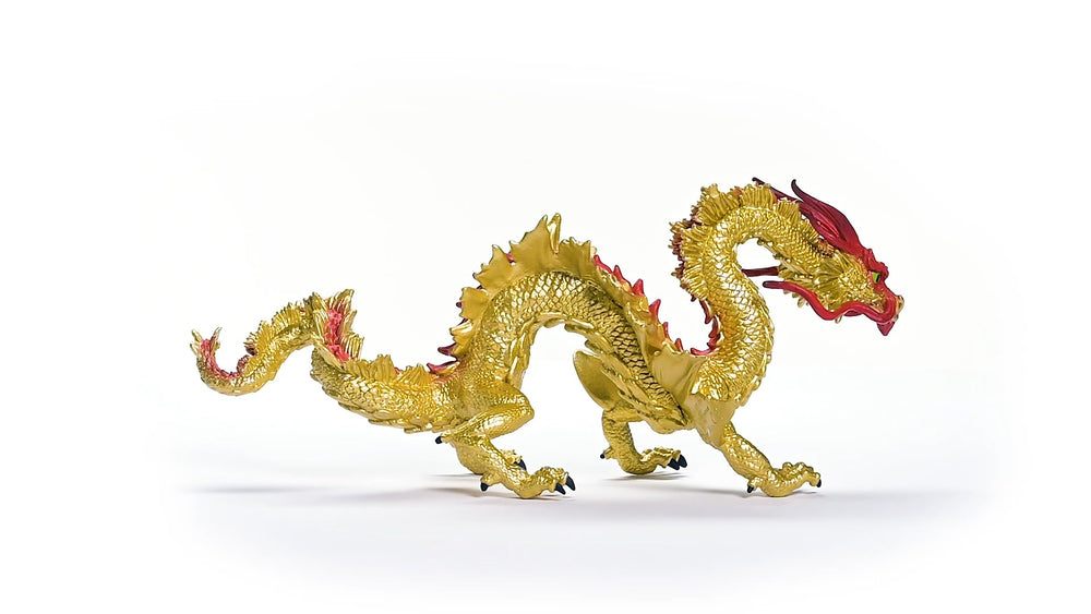Schleich Lunar Dragon wears metallic sheen that catches light during play or display.