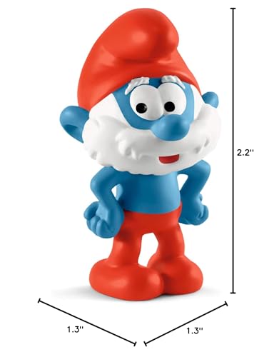 Schleich Papa Smurf handheld toy enables portable, imaginative storytelling on the go.