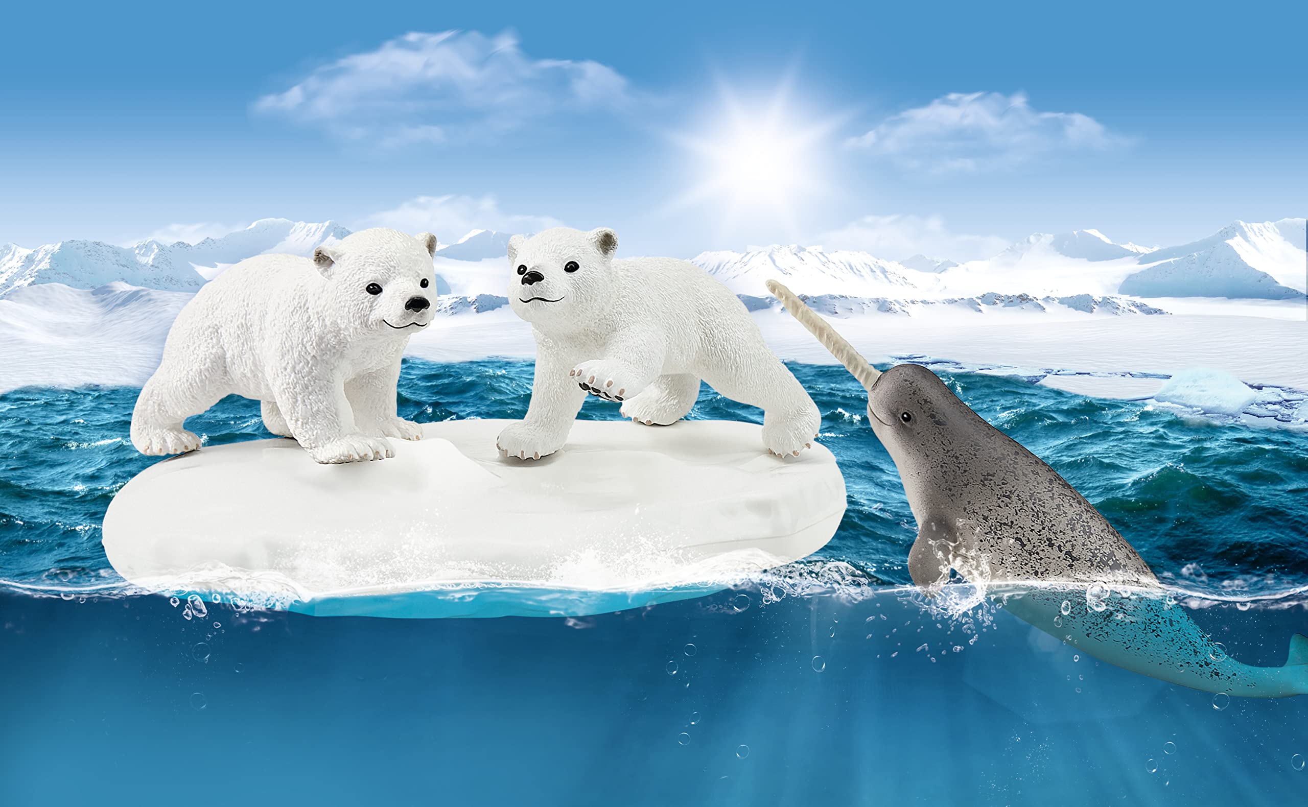 Schleich Polar Playground packaging box shows contents and inspiring play ideas