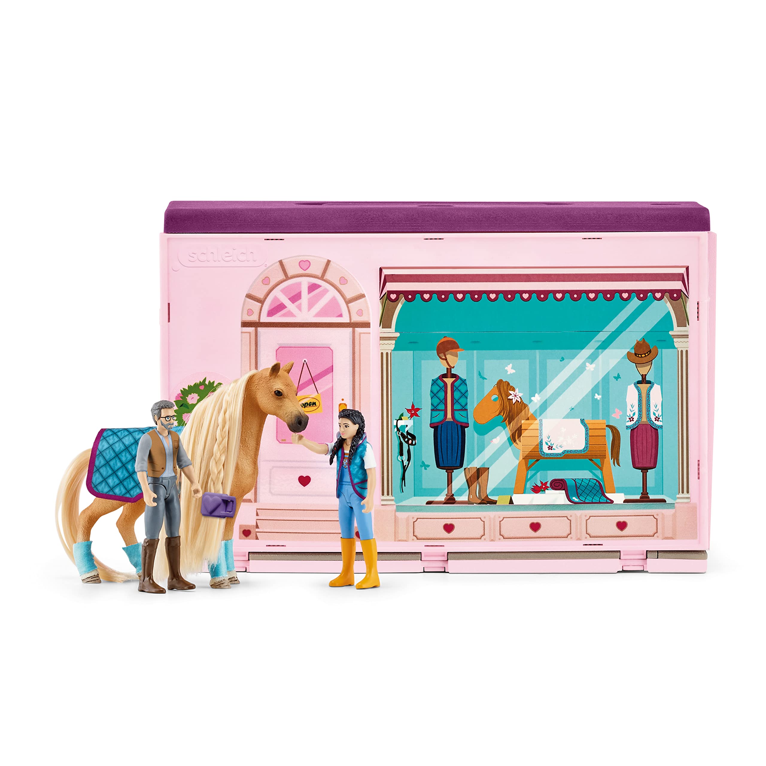 Schleich Sofia's Beauties pop-up boutique hair accessories spark colorful styling ideas.