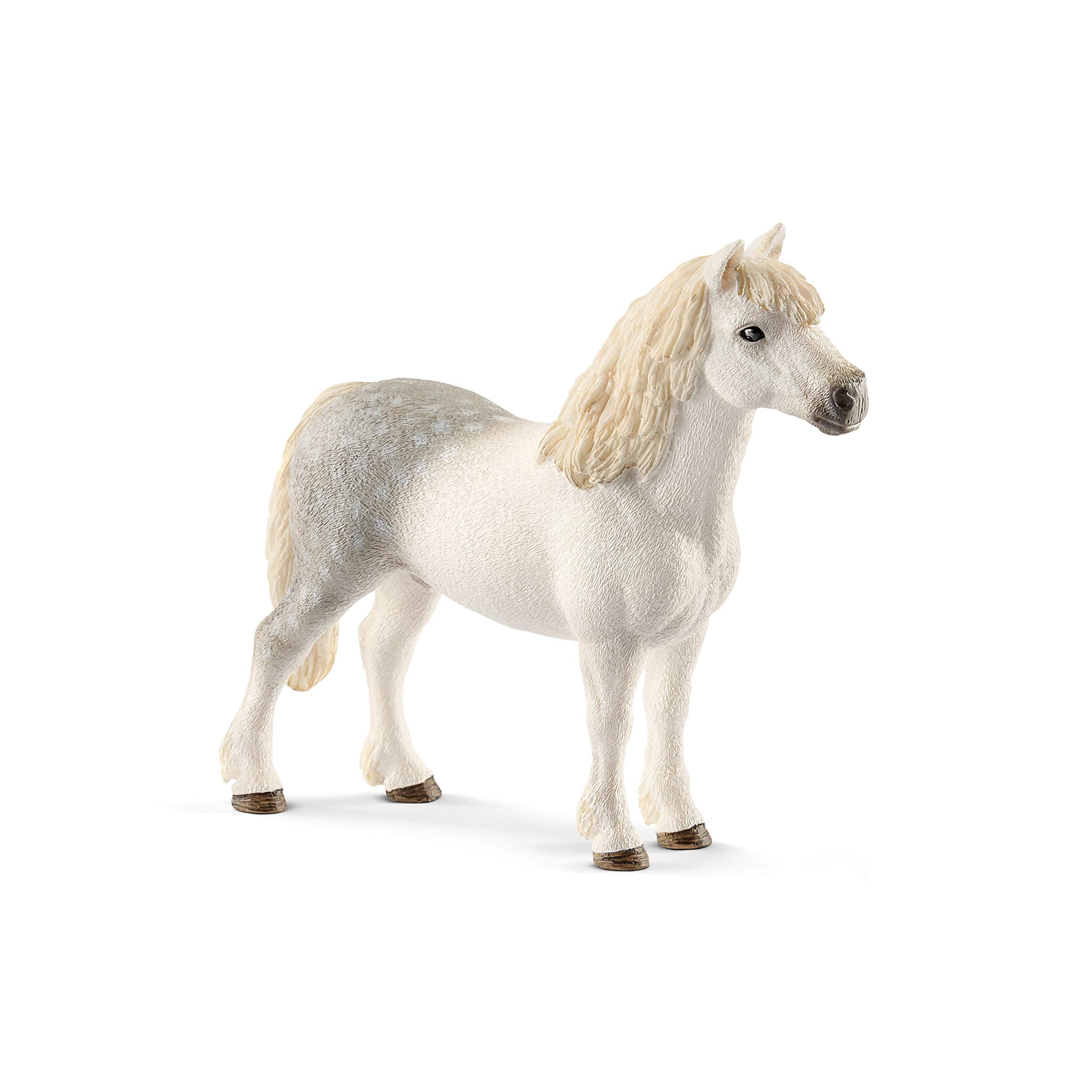 Schleich Welsh Pony Stallion toy figurine with detailed sculpting for imaginative farm play.
