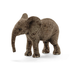 Schleich Wild Life African Elephant Calf figurine in hand, ideal for imaginative pretend play.