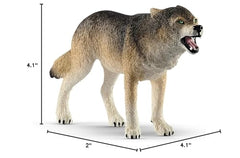 Schleich Wild Life gray wolf gift-ready toy for kids ages 3+