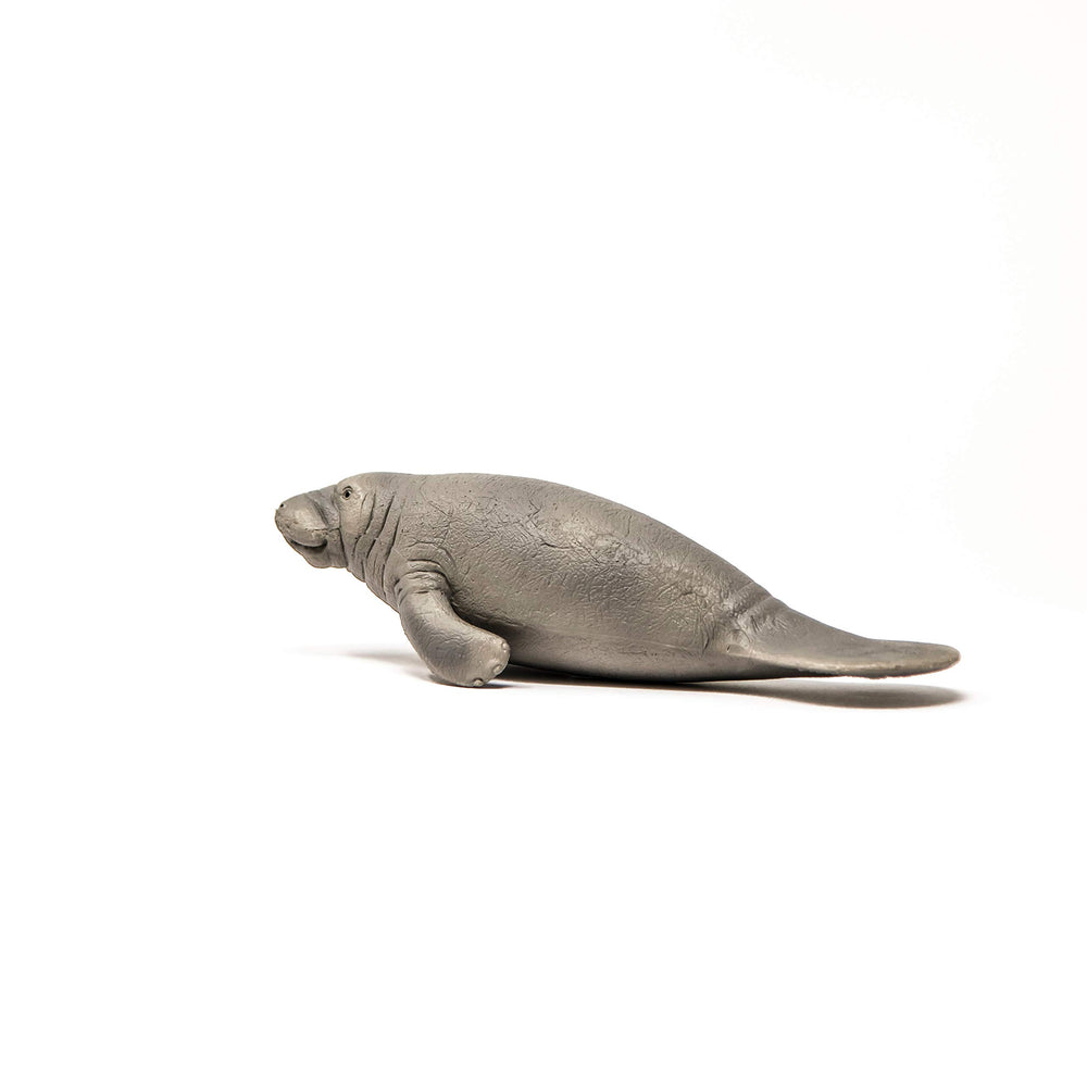 Schleich Wild Life manatee figurine textured skin detail enhances realistic pretend play.