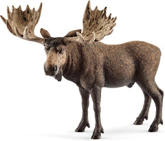 Schleich Moose Bull scales with other figures for modular dioramas.