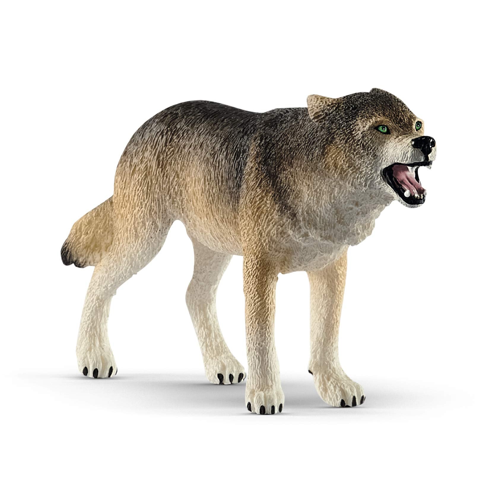 Schleich Wild Life prowling gray wolf figurine for immersive pretend play