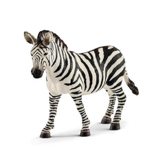 Schleich Wild Life female zebra front view, durable figure for imaginative play