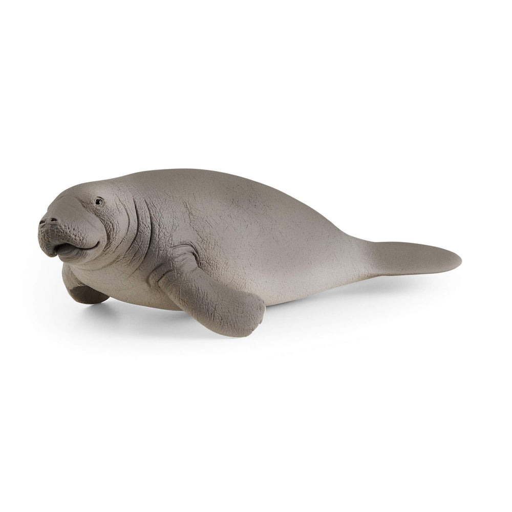 Schleich Wild Life manatee figurine detail showcases lifelike texture for imaginative ocean safaris.