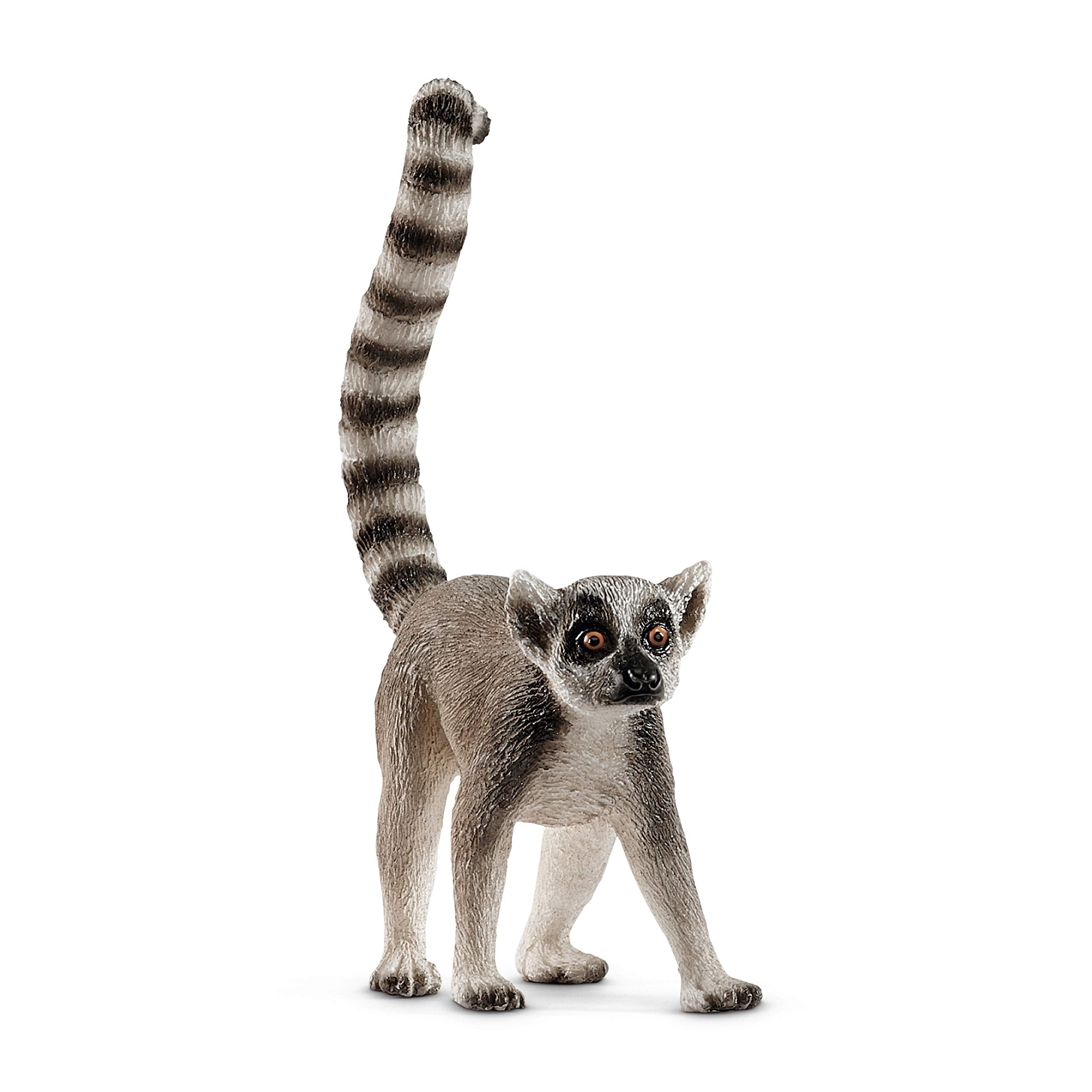Schleich Wild Life Ring-Tailed Lemur figurine for realistic pretend play
