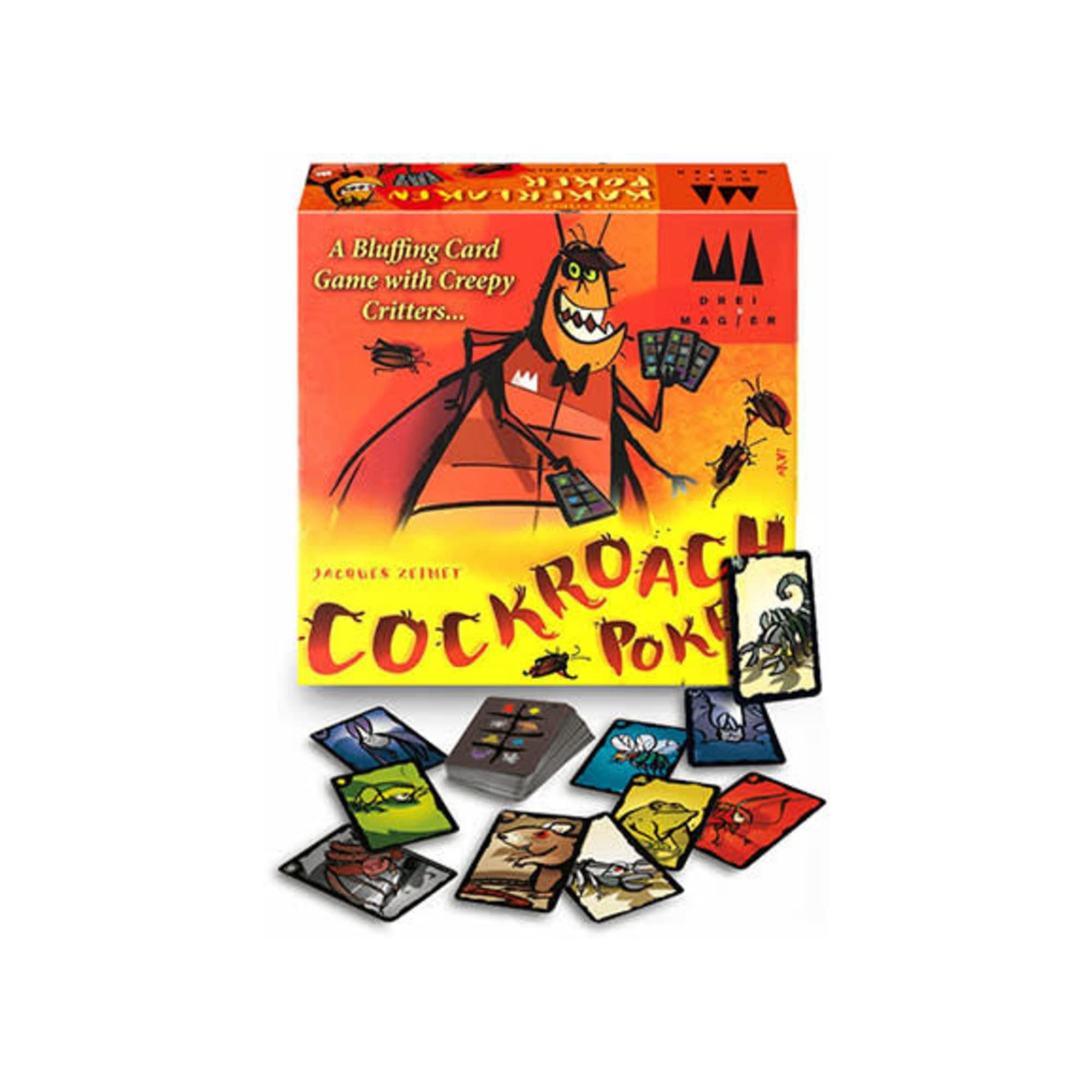 Schmidt Cockroach Poker visually features cockroaches, rats, and stink bugs for themed play.