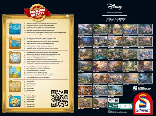 Schmidt Spiele Thomas Kinkade Mulan 1000-piece puzzle with vibrant colors energizing calm evenings.