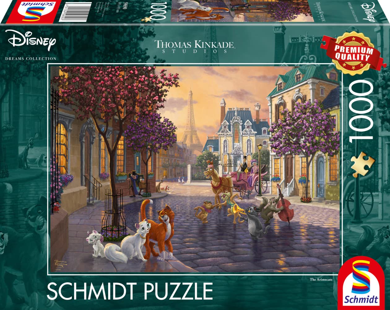 Schmidt Thomas Kinkade Aristocats puzzle cover image for family puzzle night and focus