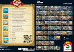 Schmidt Thomas Kinkade Disney Alice in Wonderland 1000pc puzzle assembly displays the finished 69x49 cm size