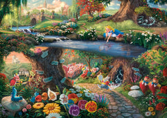 Schmidt Thomas Kinkade Disney Alice in Wonderland 1000pc puzzle cover shows a magical scene for cozy evenings
