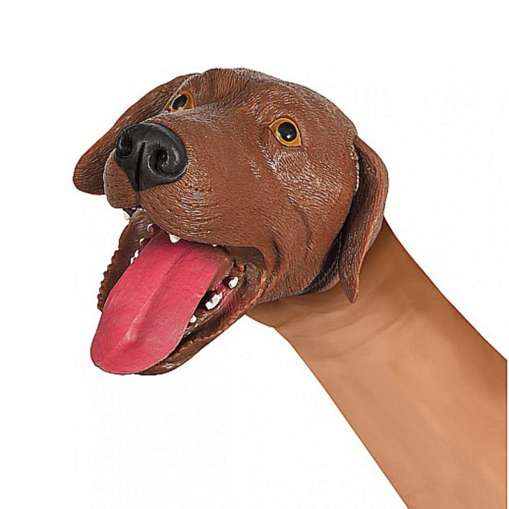 Schylling Dog Hand Puppet close-up face for storytelling and play