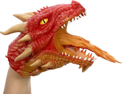 Schylling Dragon Hand Puppet close-up shows expressive features for storytelling.