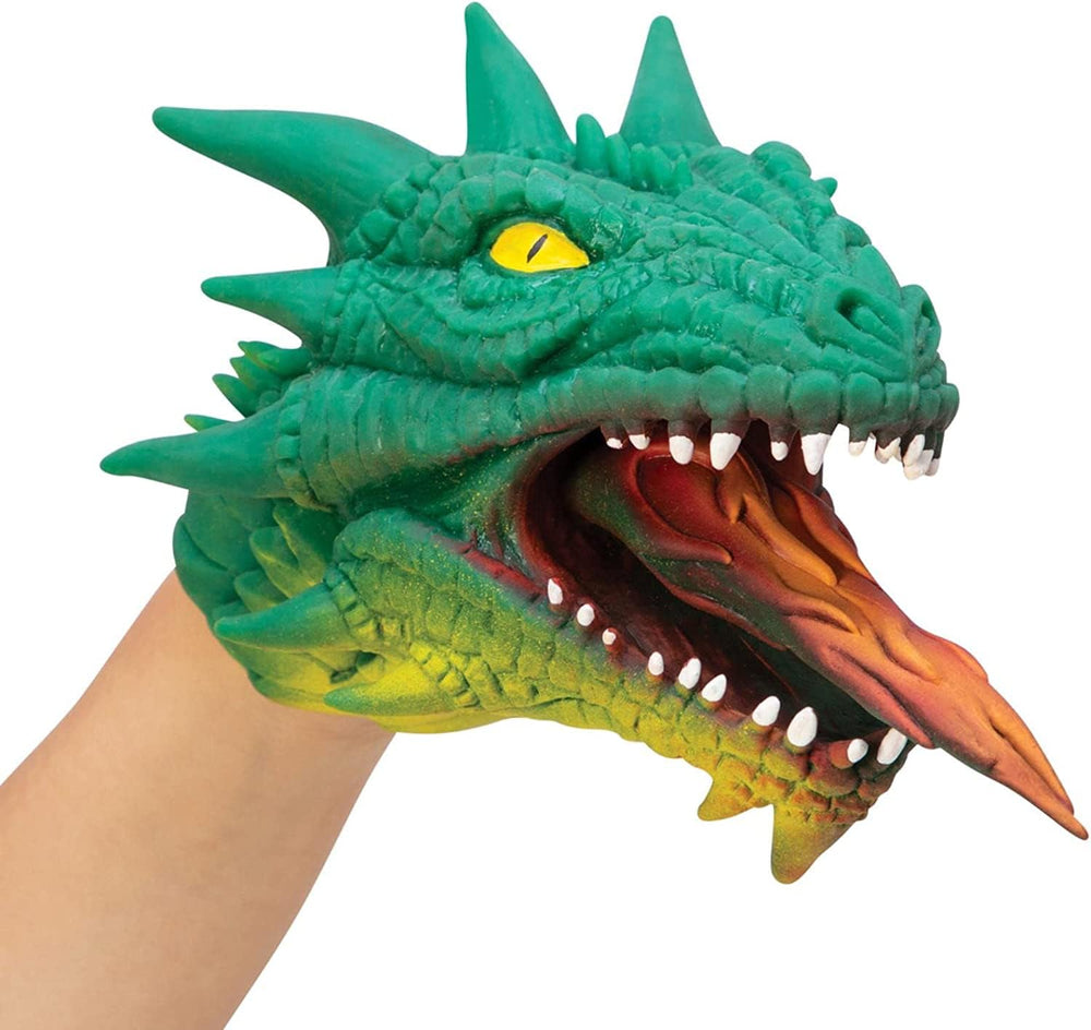 Schylling Dragon Hand Puppet on stage invites interactive storytelling and performances.