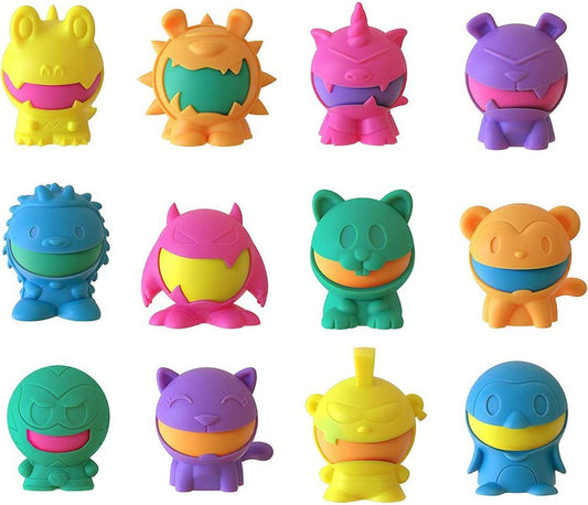 Closeup of GrandeNero Squeezy Dohjees showing squishy texture for calm play.