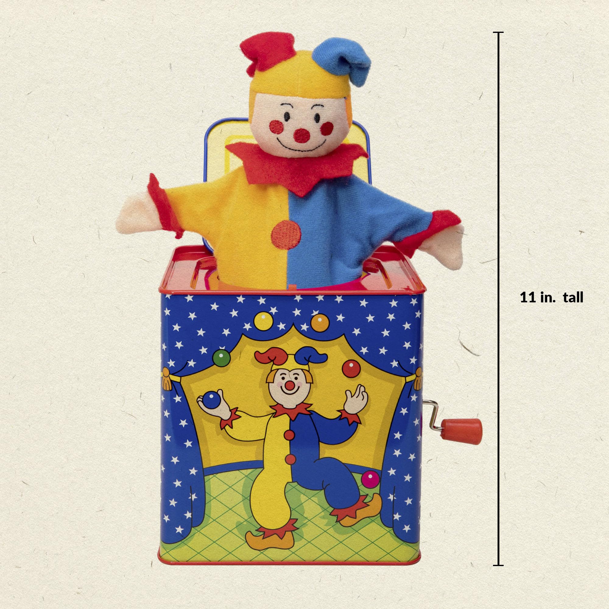 Schylling Jester plush pops up with soft fabric sparks gentle storytelling.