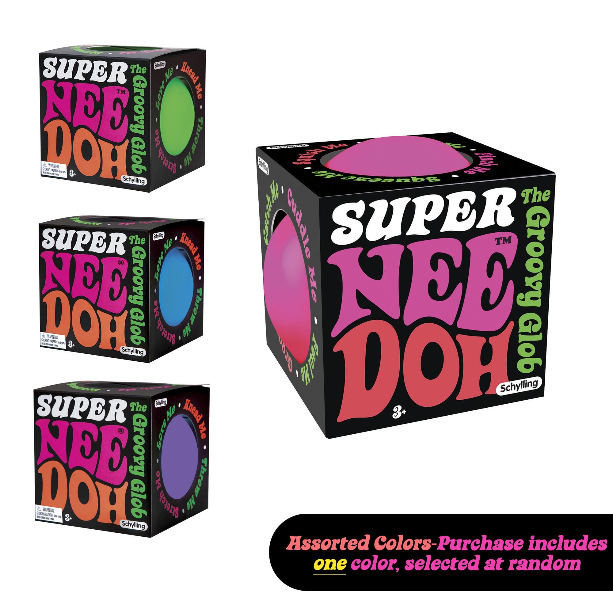 Schylling Nee Doh giant stress ball in vibrant color for desk play