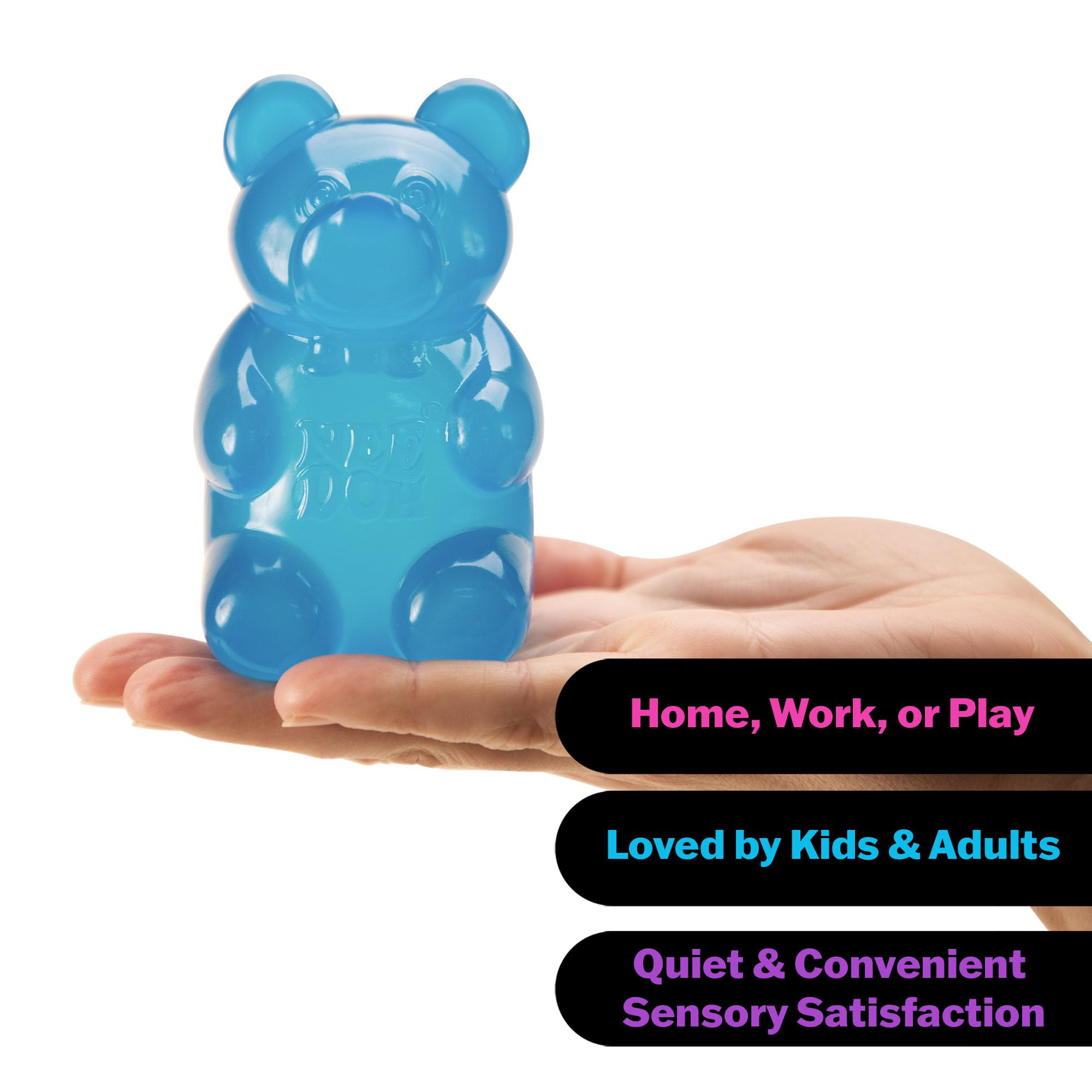 NeeDoh Gummy Bear color variation emphasizes playful visual appeal