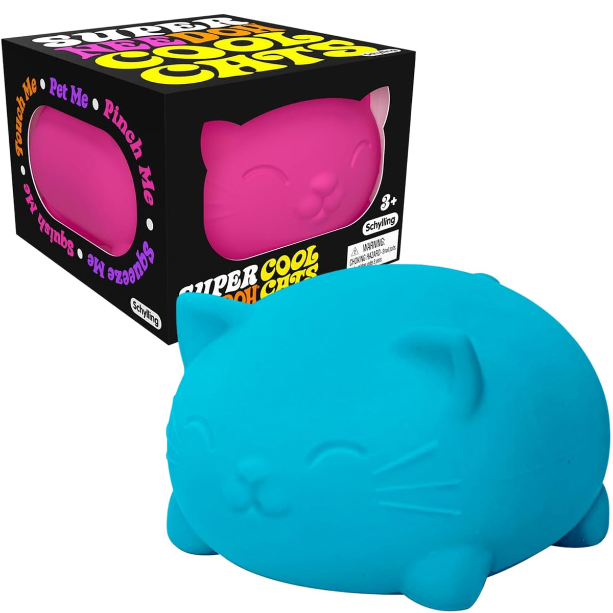Schylling NeeDoh Super Cool Cat squishy toy for relaxing play and tactile fun.