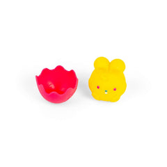 Schylling NeeDoh bunny with removable eggshell stand for portable fun