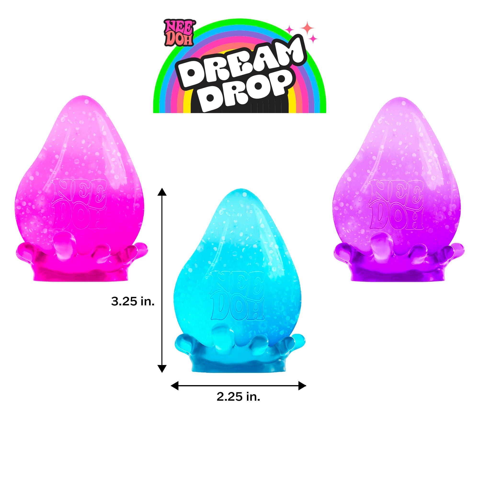 Schylling NeeDoh Dream Drop in vibrant colors sparks visual stimulation during breaks.