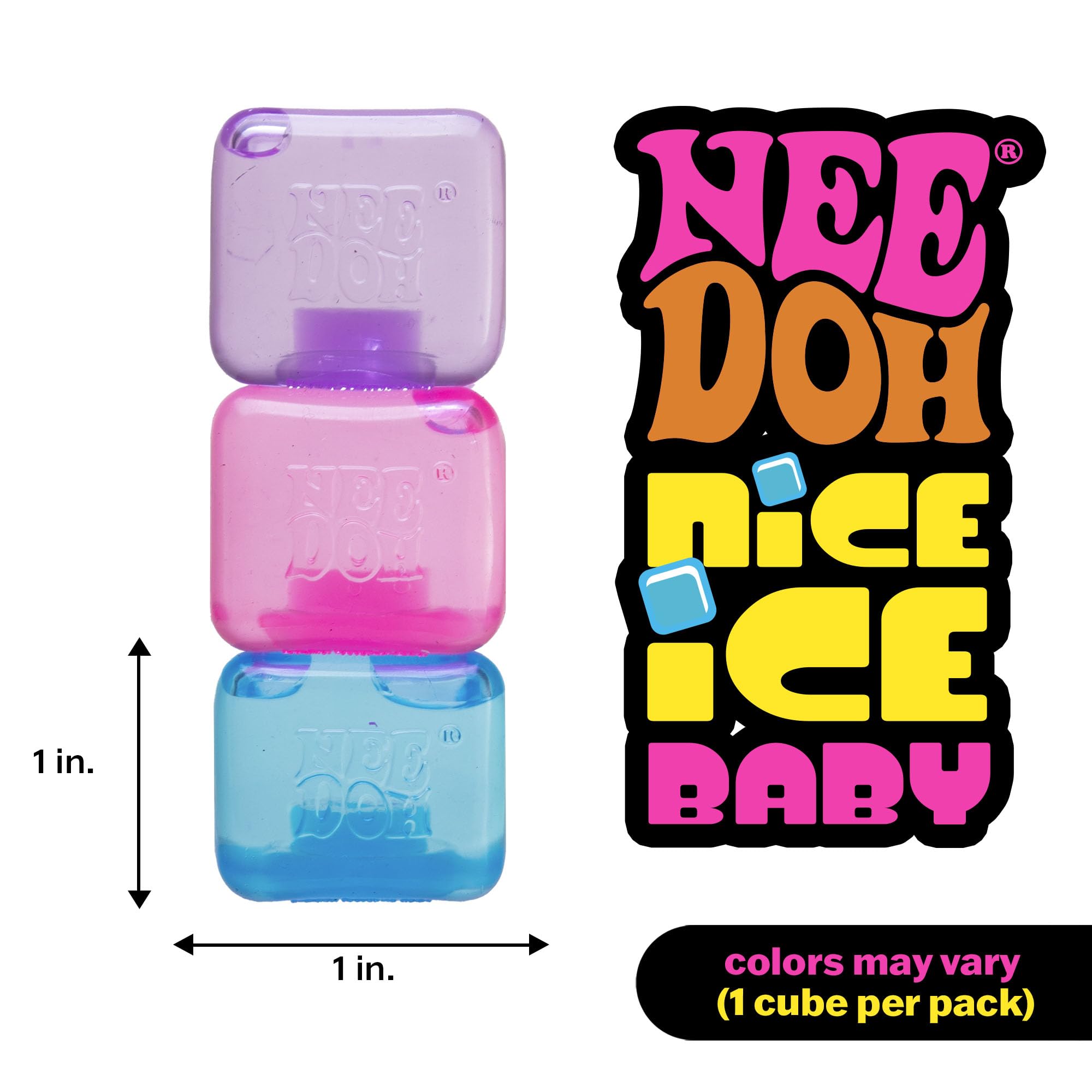 Schylling NeeDoh Nice Ice Baby color variation seen in playful squeeze toy