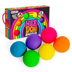 Schylling NeeDoh Rainboh Teenie six-pack colors for sensory play and fidget fun.