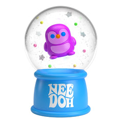 Schylling NeeDoh Squishmas snow globe featuring a penguin for tactile stress relief and fun.