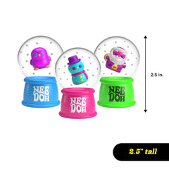 Schylling NeeDoh Squishmas snow globe featuring Santa invites cozy, fidget-friendly holiday vibes.