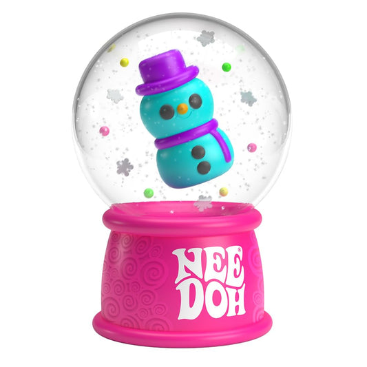 Schylling NeeDoh Squishmas snow globe with snowman offers soothing squeezes and playful visuals.