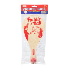 Schylling Paddle Ball light plywood paddles are easy to carry.