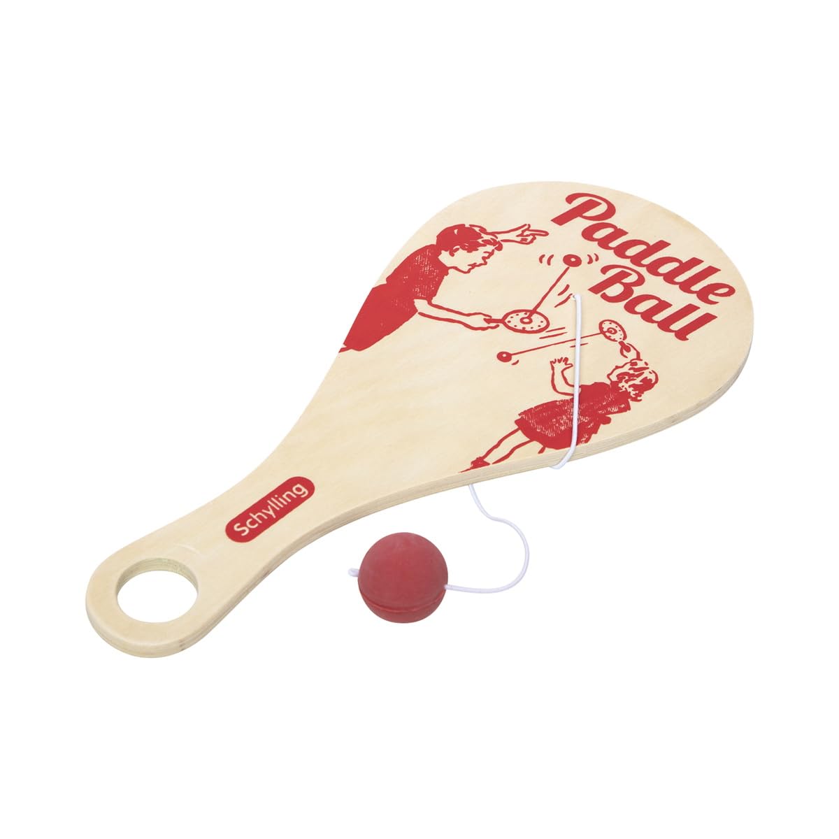 Schylling Paddle Ball wood paddle for a timeless backyard game.