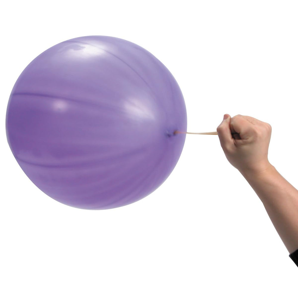 Schylling punch ball setup with rubber band for quick, engaging family games.