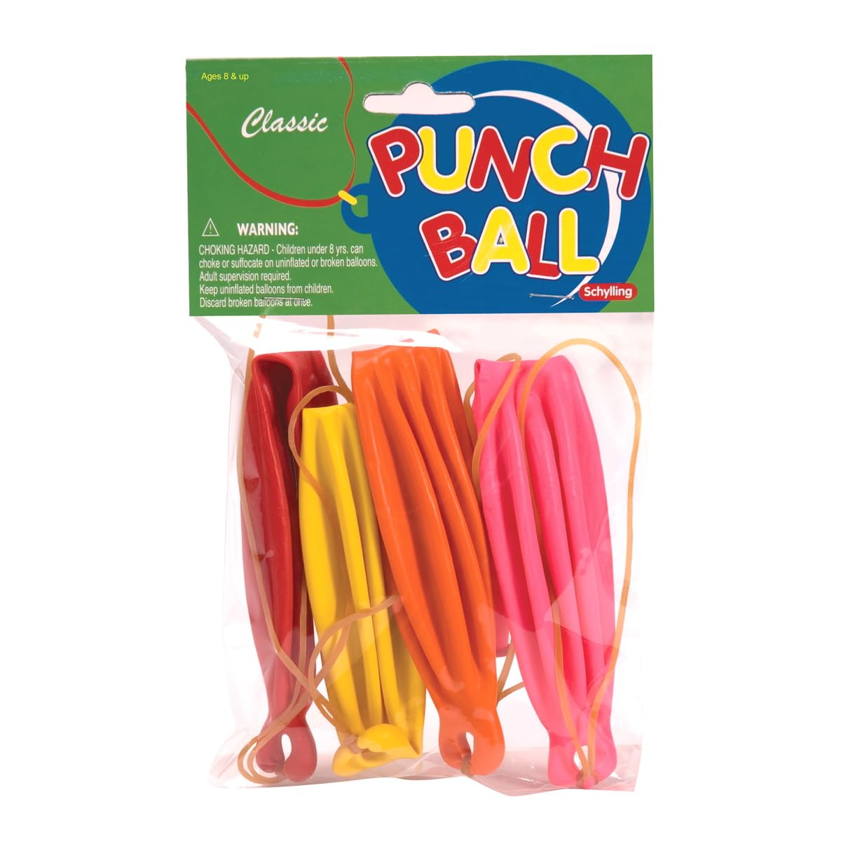 Schylling punch balloons 4-pack in varied colors for active outdoor play.
