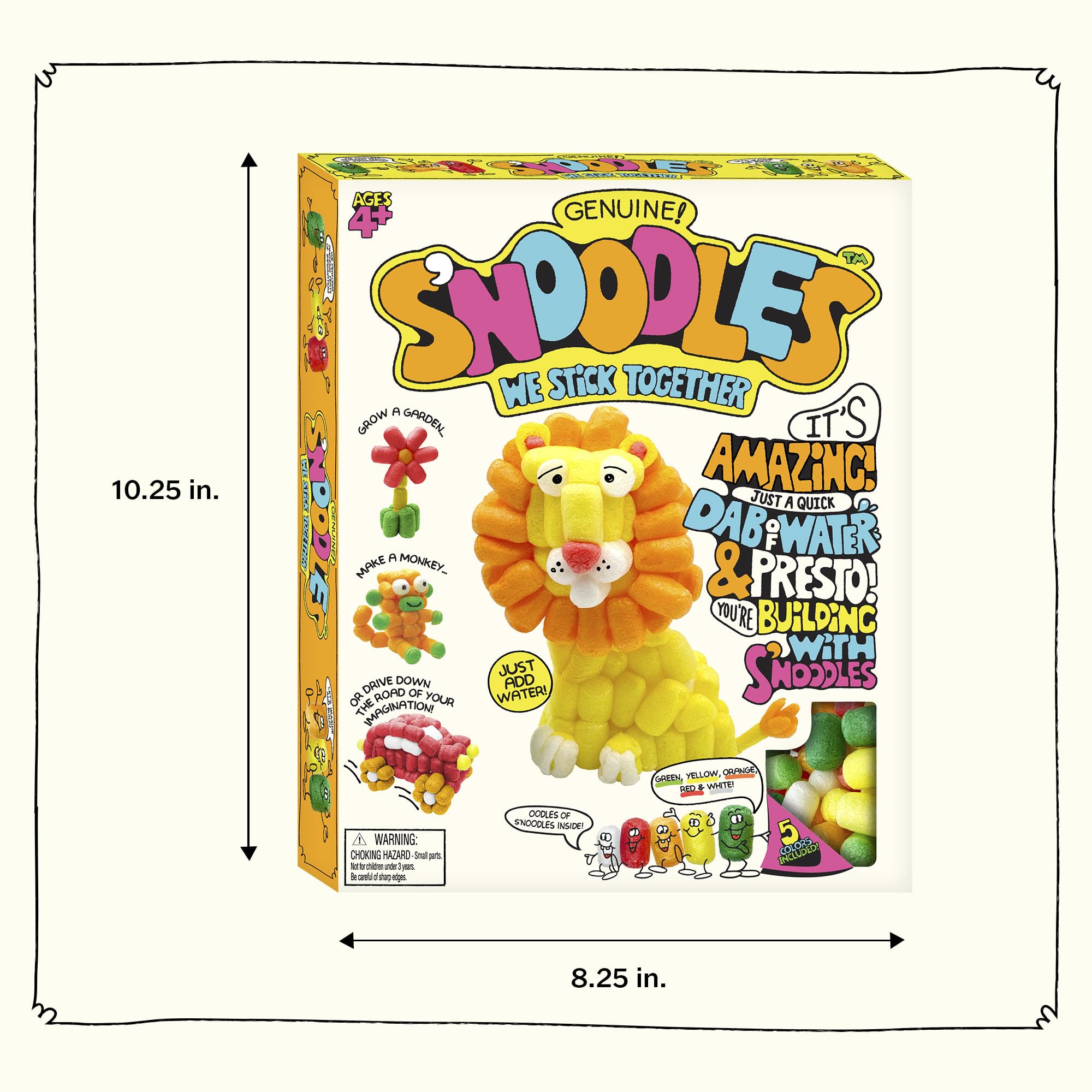 Age 4+ friendly kit encourages beginner-friendly experimentation with S’Noodles.