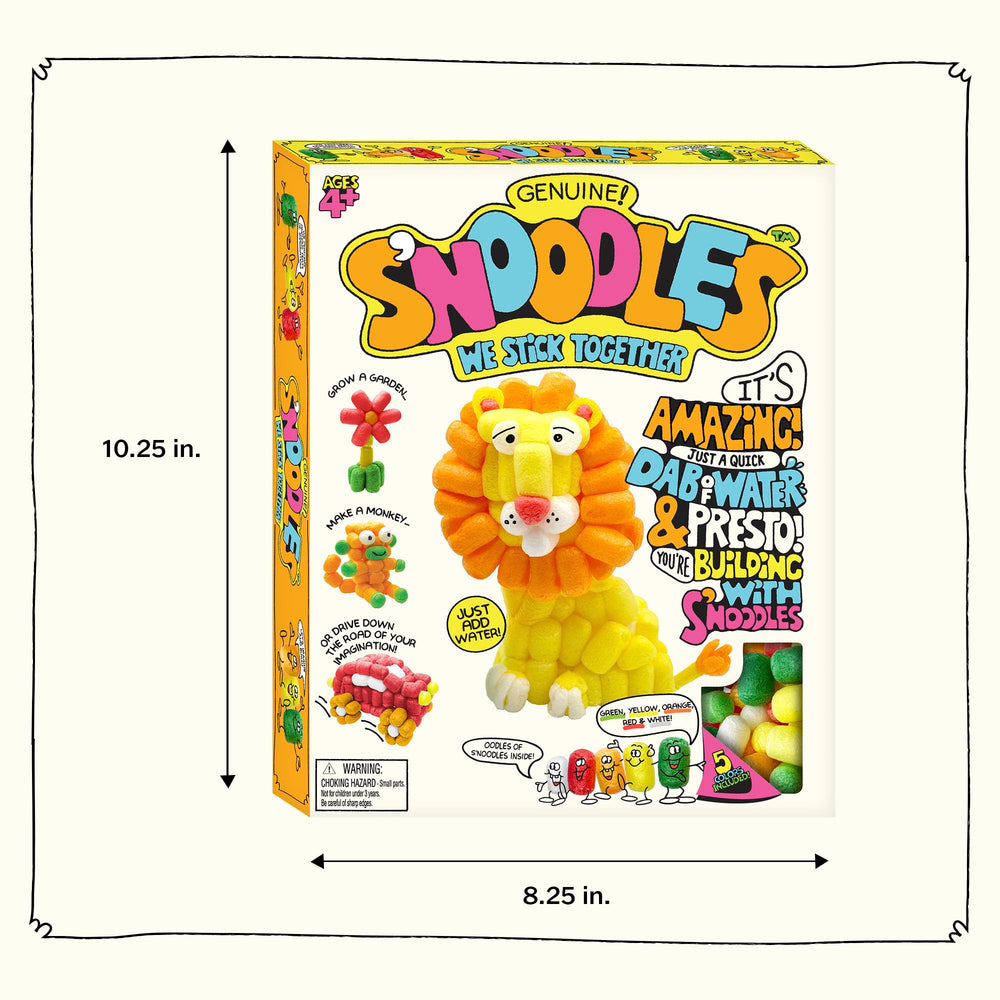 Age 4+ friendly kit encourages beginner-friendly experimentation with S’Noodles.