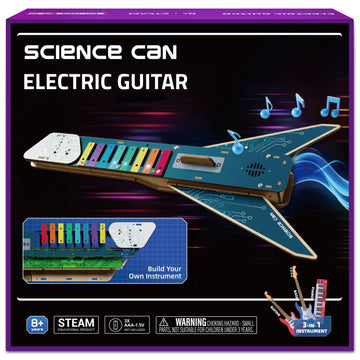 Science Can guitar puzzle assembly promotes hands-on STEM learning.