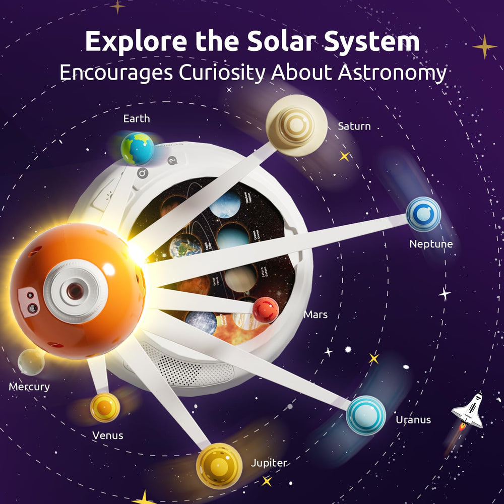 Science Can sun lights up during play to illustrate sunlight on planets.