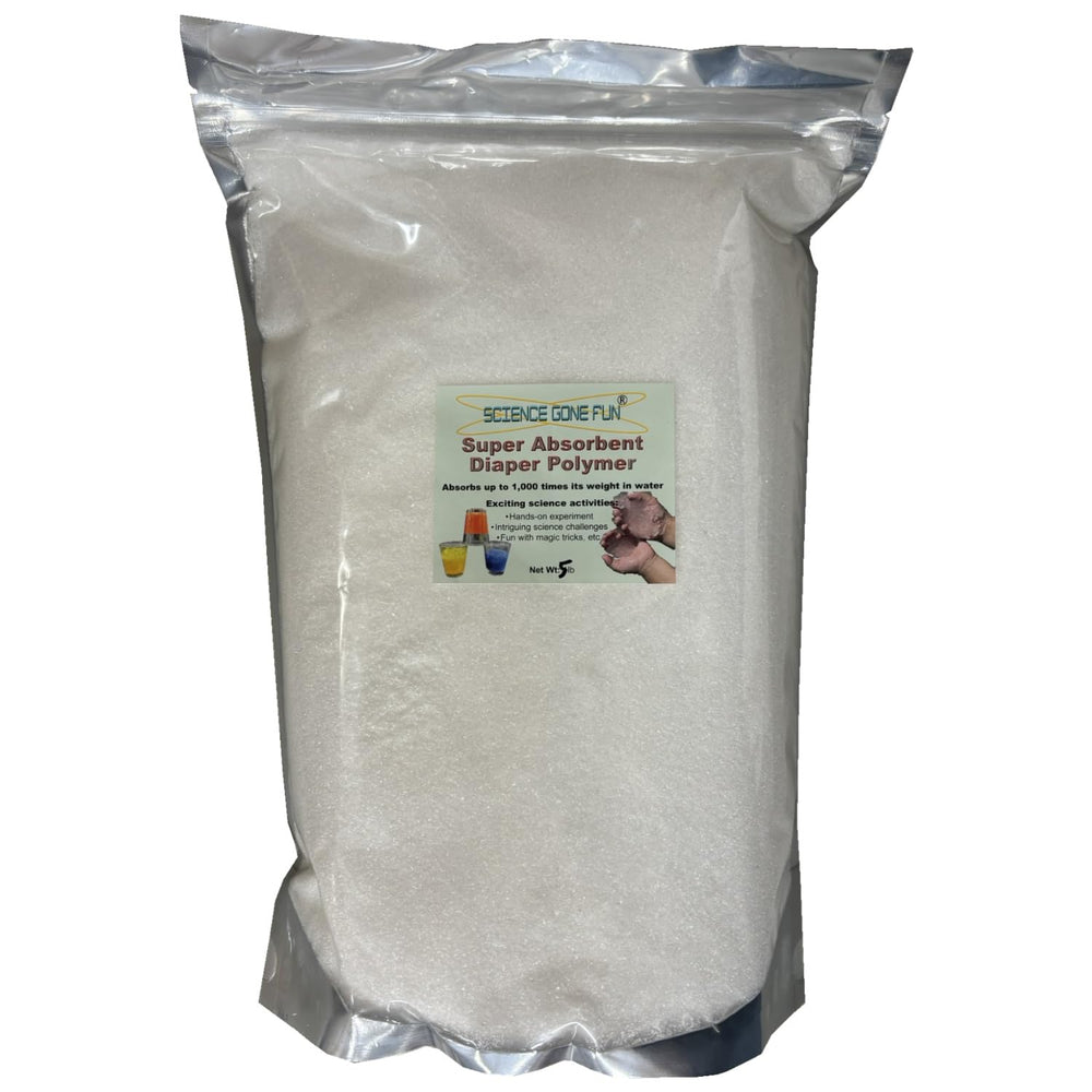 Science Gone Fun sodium polyacrylate bottle pour for classroom demos