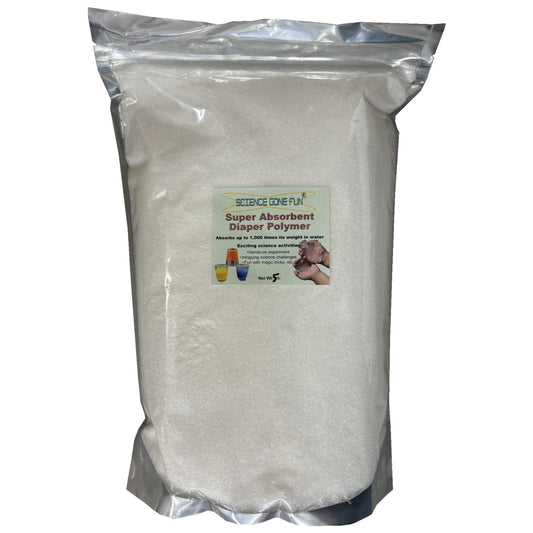 Science Gone Fun sodium polyacrylate bottle pour for classroom demos