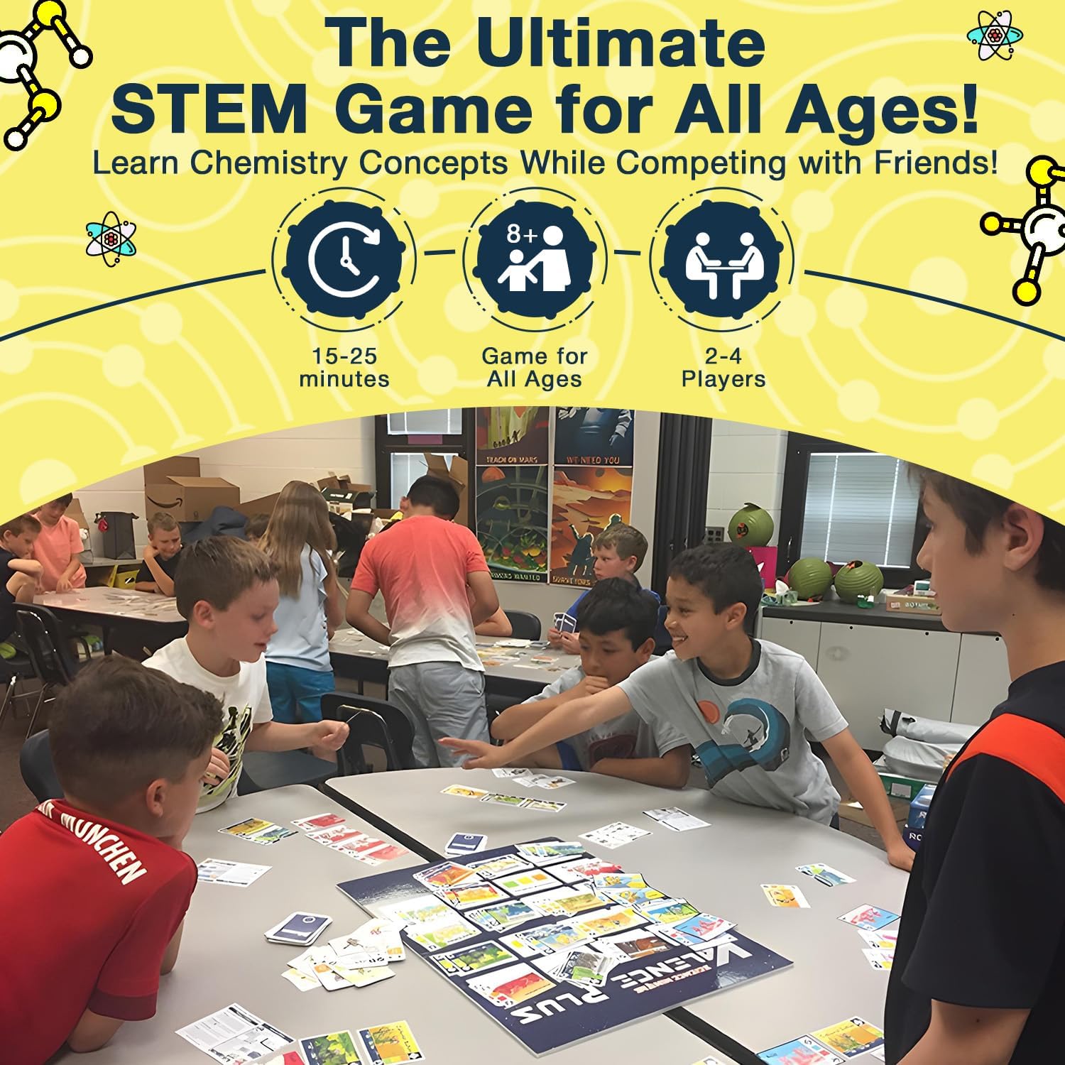 Science Ninjas Valence Plus molecule-building visuals support hands-on learning.